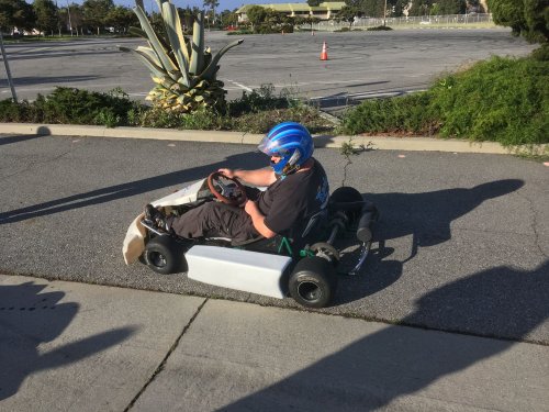 Jonny in go-kart